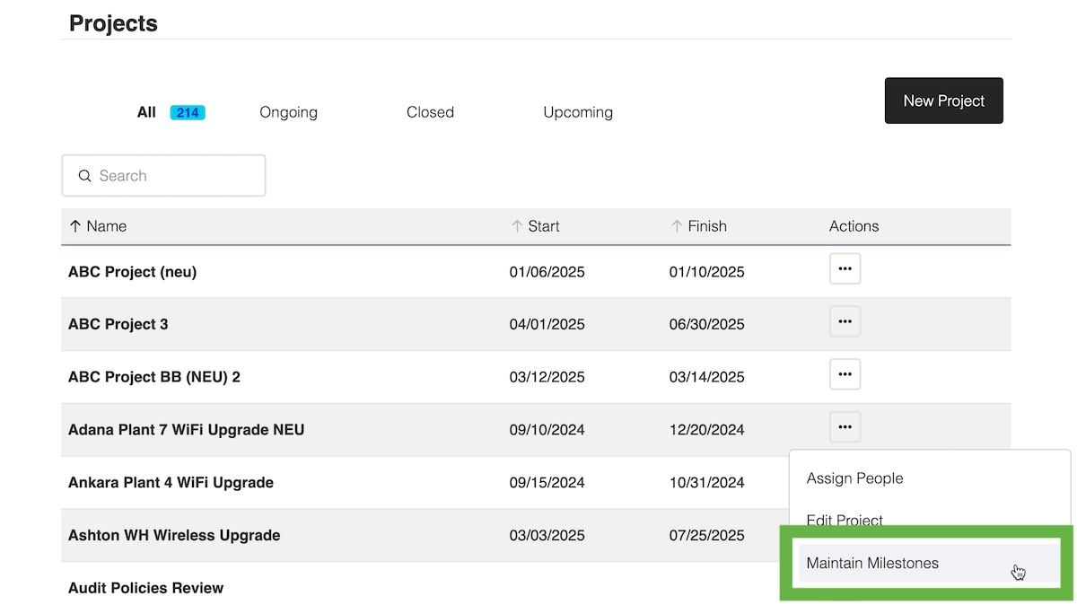 Project Add Mt Adding project milestones β Caperity