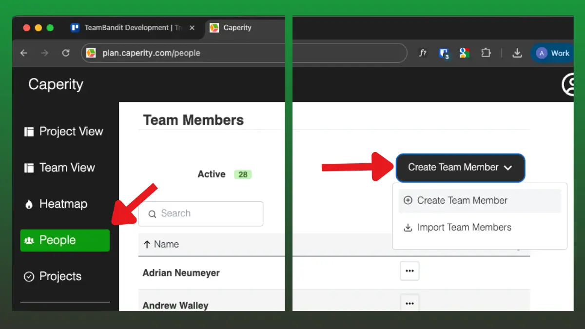 Adding a new team member in Caperity is very easy.