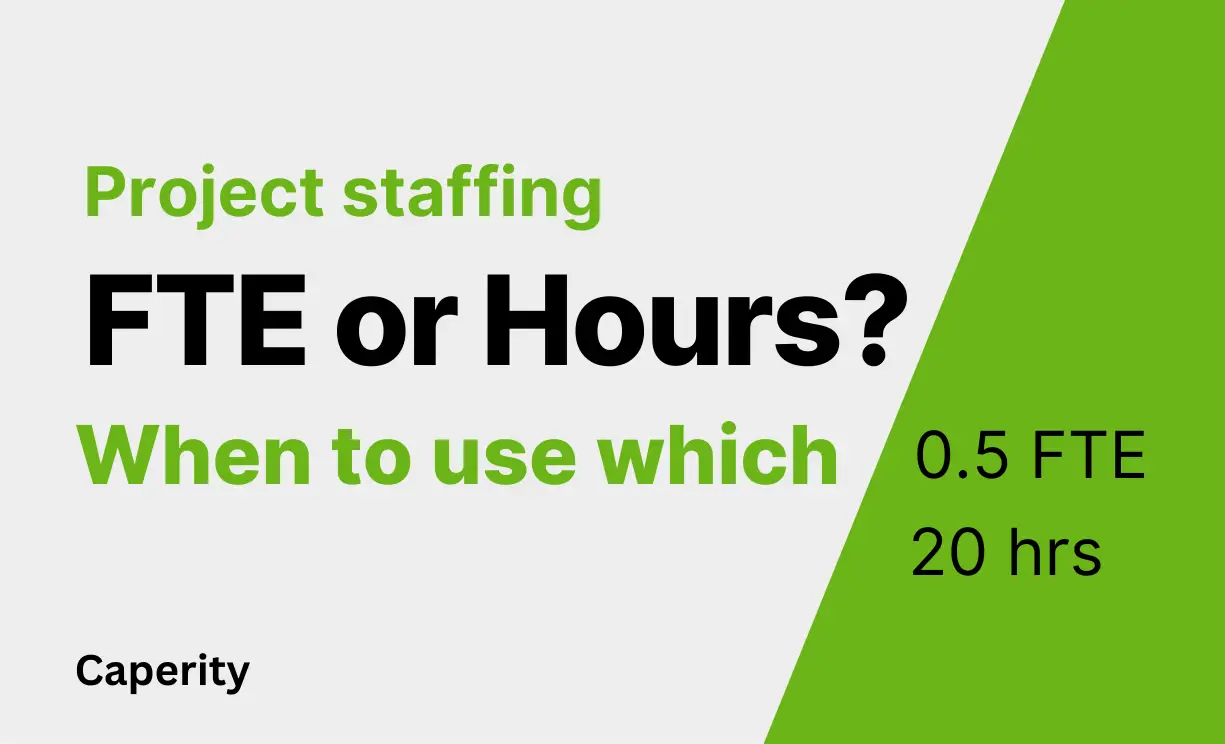 This blog explains the difference between FTE and Hours for project resource planning and provides tips on when to use which unit.