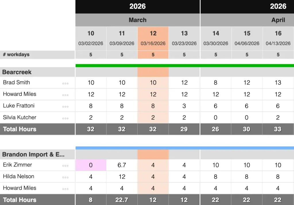 Caperity is a lightweight resource planning tools for project-driven environments.