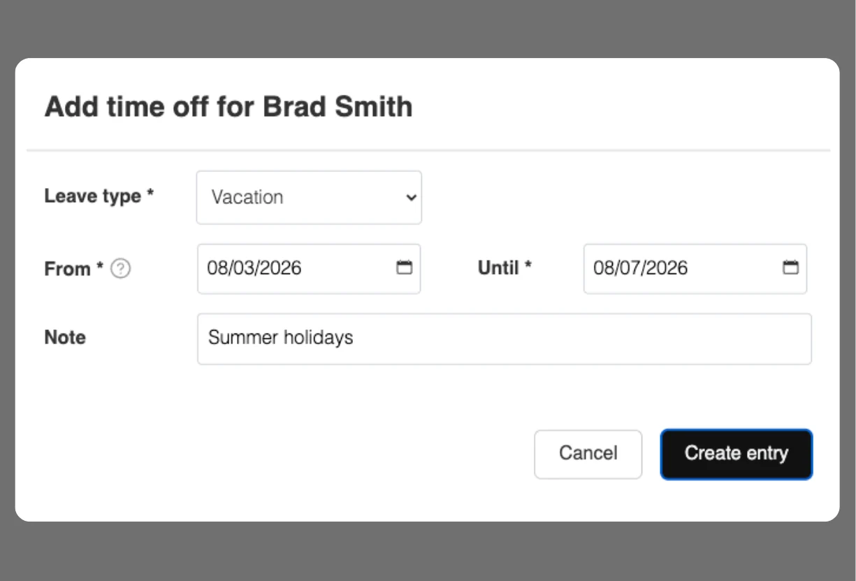 Caperity is a resource capacity planning tool that offers time off management.