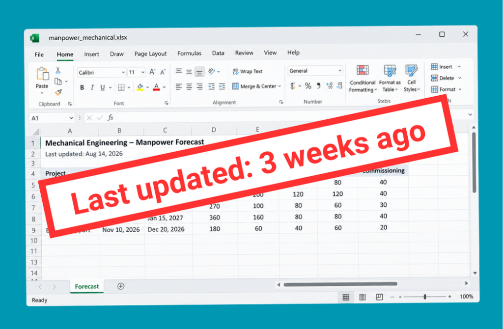 Caperity significantly reduces the manual effort for keeping project labor forecasts up to date.